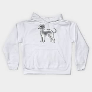 Dog - Bedlington Terrier - Clipped Blue and White Kids Hoodie